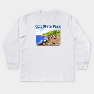 Colt State Park, Rhode Island Kids Long Sleeve T-Shirt